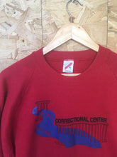 Vintage 90s Illinois River Correctional center USA souvenir red crew neck sweater size XL